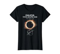 Galicia Total Eclipse Spain August 12 2026 Value Graphic T-Shirt, Women, Black, L