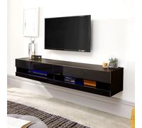 Galicia TV Unit Black 2 Shelves 2 Doors
