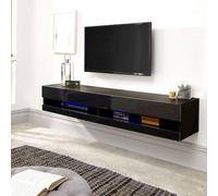Galicia TV Unit Black 2 Shelves