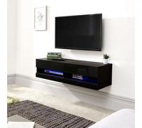 Galicia TV Unit Black 2 Shelves