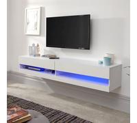 Galicia TV Unit White 2 Shelves 2 Doors