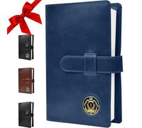GALILEO® AA Big Book Cover | Navy Blue PU Leather | Strap Closure