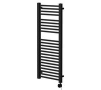 Galileo Colore Square Digital Thermostatic Electric Heated Towel Rail | Matt Black | Mild Steel | 1200mm x 490mm