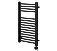 Galileo Colore Square Digital Thermostatic Electric Heated Towel Rail | Matt Black | Mild Steel | 800mm x 490mm