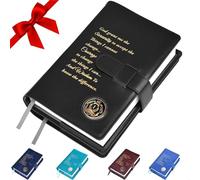 GALILEO® Double AA Big Book Cover & 12 Steps & 12 Traditions | AA Gift | Alcoholics Anonymous | PU Leather | Coin Holder | AA Book Covers for Hardcover (Serenity Prayer/Coin Pocket/Black)