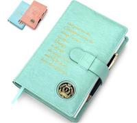 Galileo® Double AA Big Book Cover & 12 Steps & 12 Traditions | PU Leather | Coin Holder | AA Book Covers for Hardcover | AA Gift | Alcoholics Anonymous (Serenity Prayer/Pastel Mint)