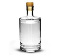 Galileo Flint Glass Bottle with Cork 17.6oz / 500ml - Glass Preserving Bottle for Making Home Made Sloe Gin