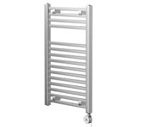Galileo Square Digital Thermostatic Electric Heated Towel Rail | Chrome | Mild Steel | 800mm x 490mm