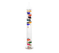 Galileo Thermometer - 44cm multi col 10 bulbs 16 - 28 C
