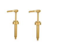 GALINA'S BEAUTY Sauce Pump Fit for Torani 64 Ounce Bottles, Syrup Pump Dispenser for Chocolate Caramel Sauces (2 Packs Gold Color)