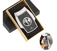 Galiner Portable Cigar Cutter V-Cut Cigar Cutter Black Stainless Steel Blade Cigar Guillotine Sharp Cigar Cutter Gift Box