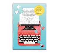 Galison 100 Piece Mini Shaped Puzzle: Vintage Typewriter, Retro Style, Unisex, Beginner, 8 Years and Up, 1 Count, Muted Pastel Shades, Rectangular, Tabletop, Assembly And Disassembly, Abrams Books