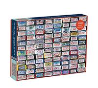 Galison 9780735366275 Nantucket License Plates 1000 Piece Puzzle