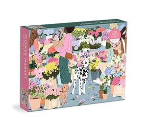 Galison 9780735372887 Flower Market 1000 Piece Puzzle, Multicoloured