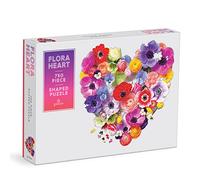 Galison Jigsaw Puzzle Flora Heart, Shaped, Multicoloured, 750 Pieces