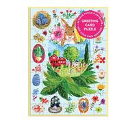 Galison Artisanal Eggs - Easter Greeting and Jigsaw Puzzle Card Includes Color Coordinated Envelope and Sticker Seal