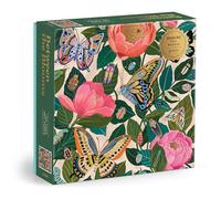 Galison Between The Blooms - 1000 Piece Foil Jigsaw Puzzle Featuring Beautiful Artwork Of Butterflies Nestled In Blooming Flowers