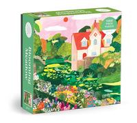 Galison Blooming Meadow - 1000 Piece Jigsaw Puzzle Featuring Beautiful Artwork Of A Cottage In A Spring Meadow
