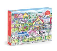 Galison Book Townscape - 1000 Piece Michael Storrings Jigsaw Puzzle Featuring Beautiful Artwork Of A Book Themed Neighborhood