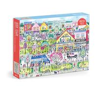 Galison Book Townscape - 1000 Piece Michael Storrings Jigsaw Puzzle Featuring Beautiful Artwork Of A Book Themed Neighborhood