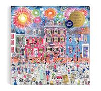 Galison Celebrate The USA - 500 Piece Michael Storrings Foil Jigsaw Puzzle Featuring Beautiful Artwork Of The USA 250th Birthday Fourth Of July Fireworks Celebration