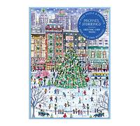 Galison Christmas In The City - Christmas Greeting and Jigsaw Puzzle Card Includes Color Coordinated Envelope and Sticker Seal