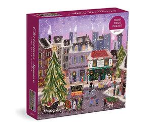 Galison Christmas Square 1000 Piece Puzzle in Square Box from Galison - Holiday Puzzle for Adults with Beautiful Artwork from Joy Laforme, Thick and Sturdy Pieces, Perfect