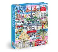 Galison Cities Around The World - 1000 Piece Michael Storrings Jigsaw Puzzle Featuring Beautiful Artwork Of Famous World Landmarks, Vibrant Colors