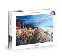 Galison Coney Island - 1500 Piece Stephen Wilkes Jigsaw Puzzle Featuring Beautiful Day To Night Photography Of Iconic NYC Beach