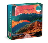 Galison Cosmic Highway - 1000 Piece Puzzle Fun and Challenging Activity with Bright and Bold Artwork of Surreal Landscapes for Adults and Families