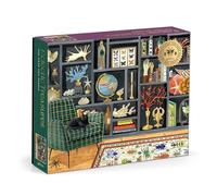 Galison Eclectic Treasures - 1000 Piece Foil Jigsaw Puzzle Featuring Intriguing Artwork Of An Eclectic Bookshelf Setting