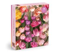 Galison Ephemeral Tulips- 1000 Piece Jigsaw Puzzle Featuring Beautiful Artwork of Blooming Spring Tulips