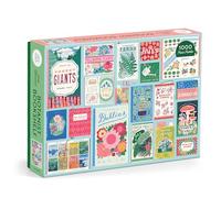 Galison Ever Upward Botanist Bookshelf - 1000 Piece Jigsaw Puzzle Featuring Beautiful Artwork Of A Floral Planting Themed Books In A Collage