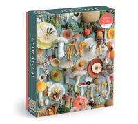 Galison Foraged - 1000 Piece Puzzle Fun and Challenging Activity with Bright and Bold Artwork of A Mushroom Collection for Adults and Families