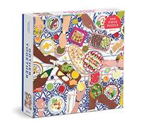 Galison Gather Together - 500 Piece Puzzle Fun and Challenging Activity with Bright and Bold Artwork of Mediterranean Vignette of Friends and Family for Adults and Families