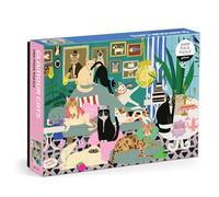 Galison Glamour Cats - 1000 Piece Jigsaw Puzzle Featuring Beautiful Artwork Of Fancy Cats In Repose