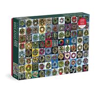 Galison Handmade Wreaths - 1000 Piece Puzzle Fun and Challenging Activity with Bright and Bold Artwork of A Wreath Collection for Adults and Families