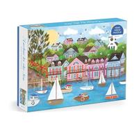 Galison Harbor By The Sea - 1000 Piece Joy Laforme Jigsaw Puzzle Featuring Beautiful Artwork Of New England Summer Paradise