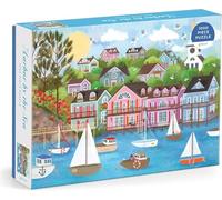 Galison Harbor By The Sea - 1000 Piece Joy Laforme Jigsaw Puzzle Featuring Beautiful Artwork Of New England Summer Paradise