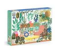 Galison Houseplant Haven - 1000 Piece Foil Jigsaw Puzzle Featuring Beautiful Artwork Of Houseplants In A Living Room Scene