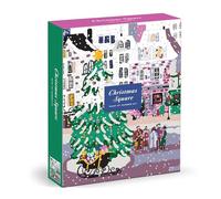 Galison Joy Laforme Christmas Square - DIY 9 x 12 Paint by Number Kit with Stunning Christmas Art for Beginners and Experts Includes Paint and Brushes