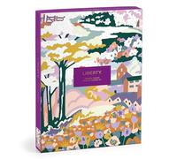 Galison Liberty Coastal - DIY 9 x 12 Paint by Number Kit with Iconic Liberty Art for Beginners and Experts Includes Paint and Brushes