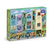 Galison Jigsaw Puzzle – Main Street Books – 1000 Piece – Book-Themed Neighborhood Artwork