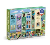 Galison Main Street Books - 1000 Piece Jigsaw Puzzle Featuring Beautiful Artwork Of A Book Themed Neighborhood
