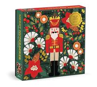 Galison Merry Nutcracker - 500 Piece Foil Jigsaw Puzzle Featuring Charming Artwork Of The Famous Wooden Christmas Toy Soldier