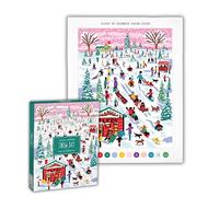 Galison Michael Storrings Snow Day 11x14 Paint by Number Kit