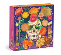Galison Ofrenda Día de Muertos - 500 Piece Foil Jigsaw Puzzle Featuring Beautiful Artwork Of Day Of The Dead Alter With Colorful Candles And Flowers
