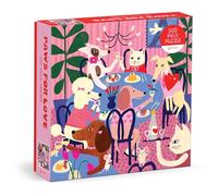 Galison Paws For Love - 500 Piece Jigsaw Puzzle Featuring Adorable Artwork Of Dogs Celebrating Galentine's Day