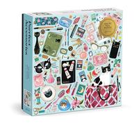 Galison Purrfect Accessories - 500 Piece Foil Jigsaw Puzzle Featuring Beautiful Artwork Of A Cat Lover's Handbag