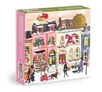 Galison Snowfall On Main Street - 1000 Piece Foil Jigsaw Puzzle Featuring Beautiful Artwork Of Snowy Christmas City Streets